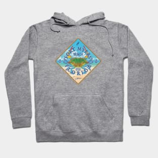 Fort Myers Beach, Florida, Blue Crab on Beach Hoodie